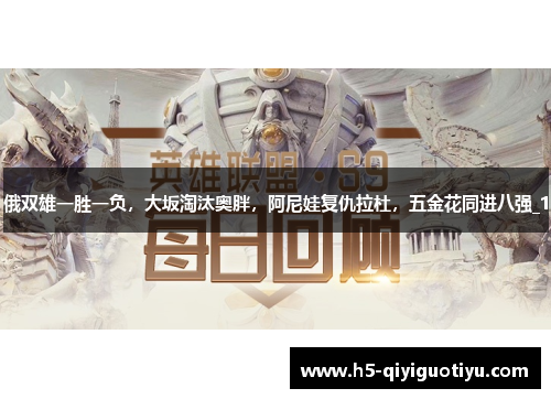 俄双雄一胜一负，大坂淘汰奥胖，阿尼娃复仇拉杜，五金花同进八强_1